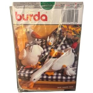 Burda 4230 Sewing Pattern | 3 Different Sized Soft Toy Ducks, Geese | Vintage